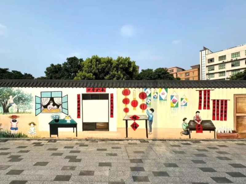 旧墙焕新颜！多彩墙绘“点亮”田心街道
